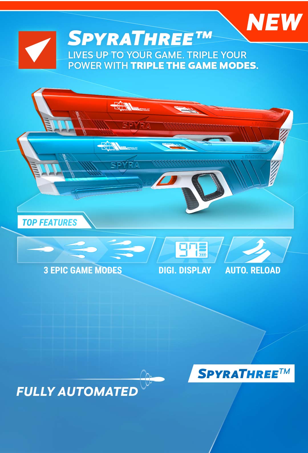 SPYRA SpyraTwo Battery Powered Water Blaster